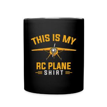 Ferngesteuertes Flugzeug Modellflugzeug - Tasse einfarbig - Schwarz - Vorne