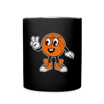 Basketball Basketballer - Tasse einfarbig - Schwarz - Vorne
