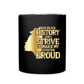 Black History Month Black History - Tasse einfarbig - Schwarz - Vorne