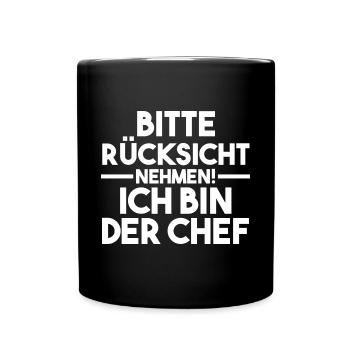 Arbeit Kollegen Büro Teamleiter Führungskraft Chef - Tasse einfarbig - Schwarz - Vorne