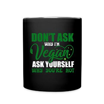Vegan Veganism - Full Colour Mug - black - Front
