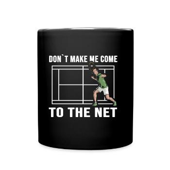 Tennis Match Ball Tennis Player - Full Colour Mug - black - Front