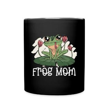 Frog Mom Mother Amphibian Herpetologist Women - Full Colour Mug - black - Front