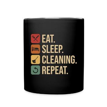 Domestic help, cleaner, housekeeper - Full Colour Mug - black - Front