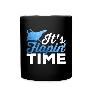 Manta Ray Flapin Time Manta Rays Lover Stingray - Tasse einfarbig - Schwarz - Vorne