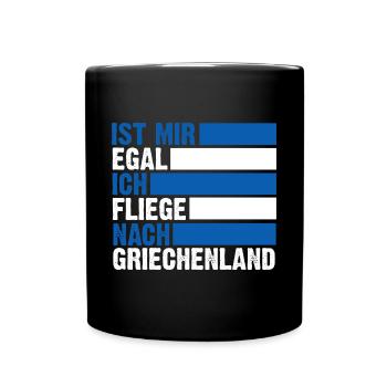 Griechen Grieche Griechenland - Tasse einfarbig - Schwarz - Vorne