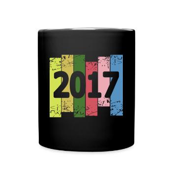 Jahr 2017 - Tasse einfarbig - Schwarz - Vorne