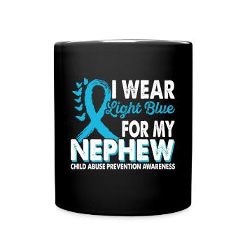 Portez du bleu clair pour le Mois de la Conscience - Mug uni - noir - Devant