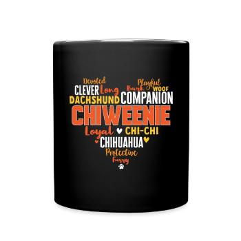 Chiweenie Chien - Mug uni - noir - Devant