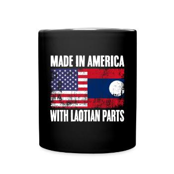 Made In America Vintage Half American Half Laotian - Tasse einfarbig - Schwarz - Vorne
