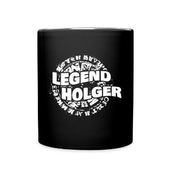 Mann Holger - Tasse einfarbig - Schwarz - Vorne