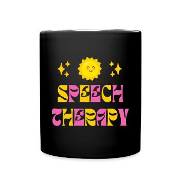 Speech Therapy Sun Speech Language Pathology SLP - Full Colour Mug - black - Front