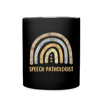 Speech Pathologist Rainbow - Full Colour Mug - black - Front