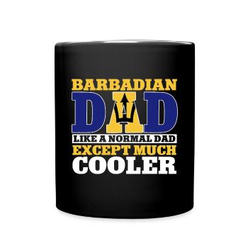 Barbados flag Barbadian bayan - Full Colour Mug - black - Front