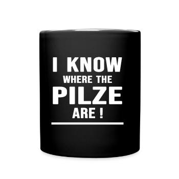 Mushroom time mushroom picker pickers mushroom connoisseurs - Full Colour Mug - black - Front