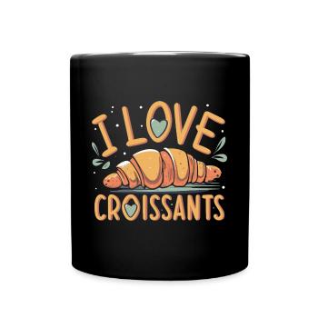Croissant-Fan T-Shirt - Indulgent Style - Full Colour Mug - black - Front