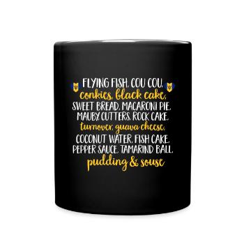 Barbados flag Barbadian bayan - Full Colour Mug - black - Front