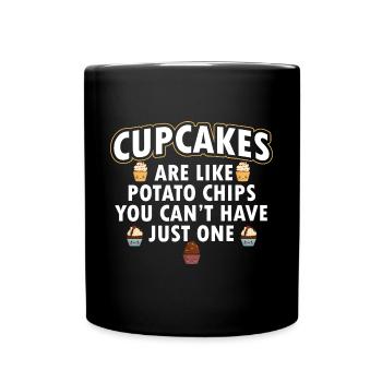 Baking Pastry Chef Funny Cupcakes Are Like Potato - Full Colour Mug - black - Front