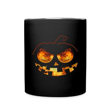 Citrouille brûlante | Halloween, des images drôles - Mug uni - noir - Devant