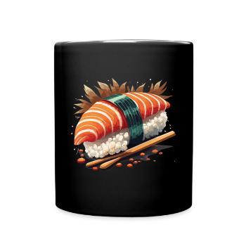 Sushi Passion: Sushi japonais authentique - Mug uni - noir - Devant
