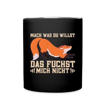 Fuchsbau Motiv für Fuchsliebhaber Füchse Spruch - Tasse einfarbig - Schwarz - Vorne