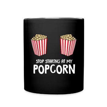 Cinéma Snack Soirée cinéma drôle Arrêtez de regarder mon - Mug uni - noir - Devant