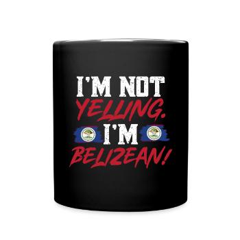 Belize Flagge Belizer - Tasse einfarbig - Schwarz - Vorne