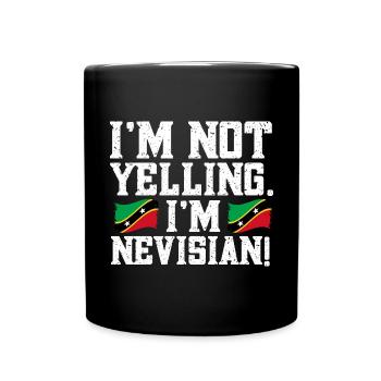 St. Kitts und Nevis Flagge - Tasse einfarbig - Schwarz - Vorne