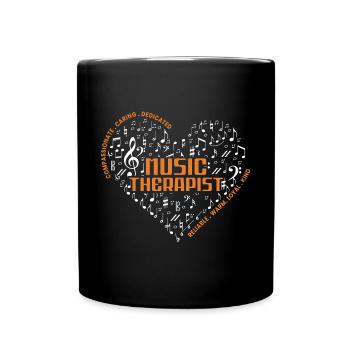 Musicothérapeute Appréciation Musicien de musique - Mug uni - noir - Devant