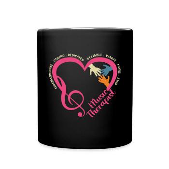 Musicothérapeute Appréciation Musicien de musique - Mug uni - noir - Devant