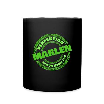 Geschenk für Marlen - Tasse einfarbig - Schwarz - Vorne