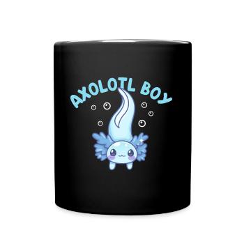 Axolotl Boy Design für Axolotl-Liebhaber - Tasse einfarbig - Schwarz - Vorne