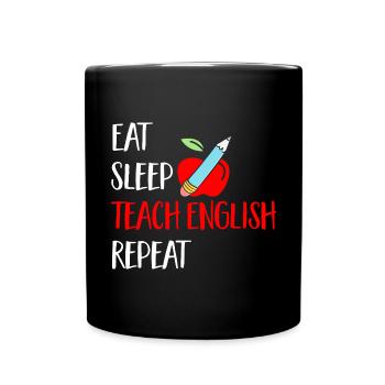 Lehrkraft Englisch Zweitsprache Fremdsprache - Tasse einfarbig - Schwarz - Vorne