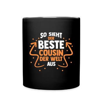 Cousins Cousin - Tasse einfarbig - Schwarz - Vorne