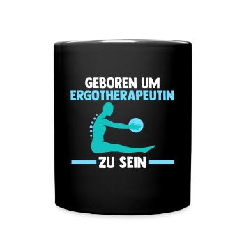 Ergotherapie Ergotherapeutin - Tasse einfarbig - Schwarz - Vorne