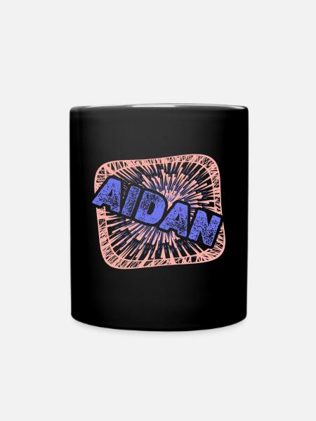 Geschenk für Aidan - Tasse einfarbig - Schwarz