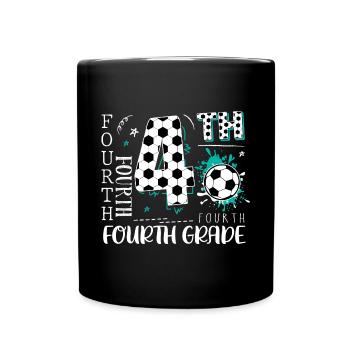 4th Grade Football - Full Colour Mug - black - Front