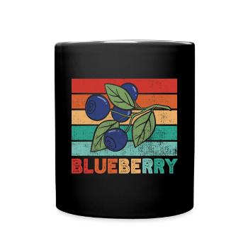 Blueberry, Fruit, Blueberry - Full Colour Mug - black - Front