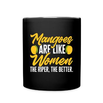 Mango Frucht Mango - Tasse einfarbig - Schwarz - Vorne