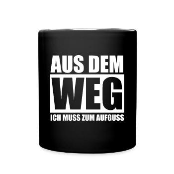 Wellness Saunagänger Saunieren Saunierer Sauna - Tasse einfarbig - Schwarz - Vorne