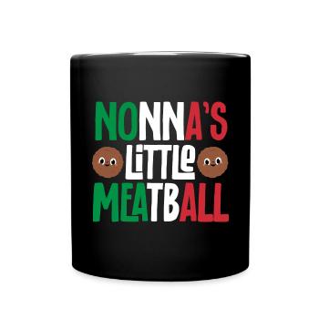Fleischbällchen Italien Italienisches Essen - Tasse einfarbig - Schwarz - Vorne