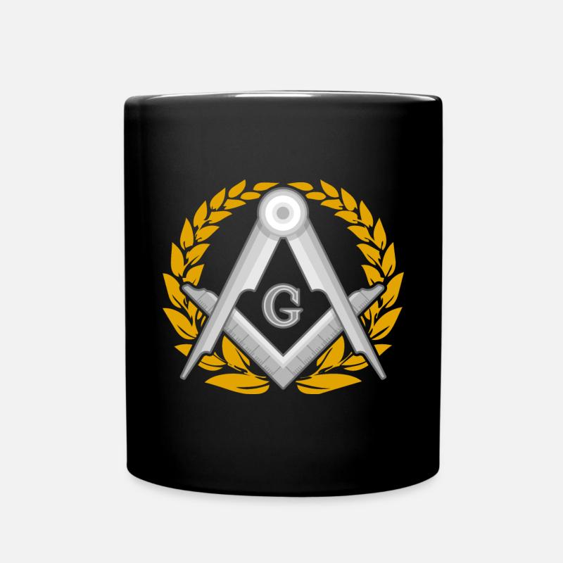 Masonic Freemasonry Fraternal - Tasse einfarbig - Schwarz