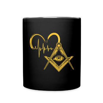 Masonic Freemasonry Fraternal - Tasse einfarbig - Schwarz - Vorne