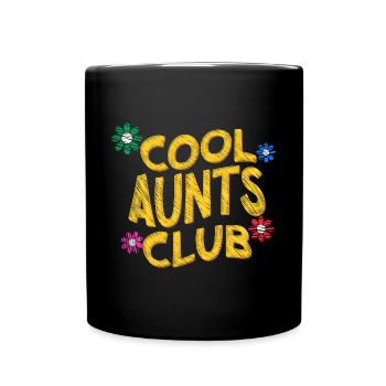 Cool Aunts Club Groovy Retro Tante Muttertag - Tasse einfarbig - Schwarz - Vorne