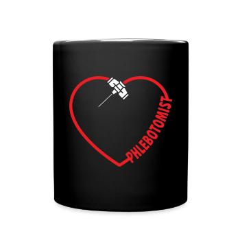 Phlebotomie Blutabnahme Blut Krankenschwester - Tasse einfarbig - Schwarz - Vorne