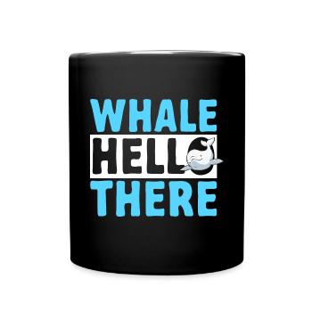 Weißwal Beluga Wal - Tasse einfarbig - Schwarz - Vorne