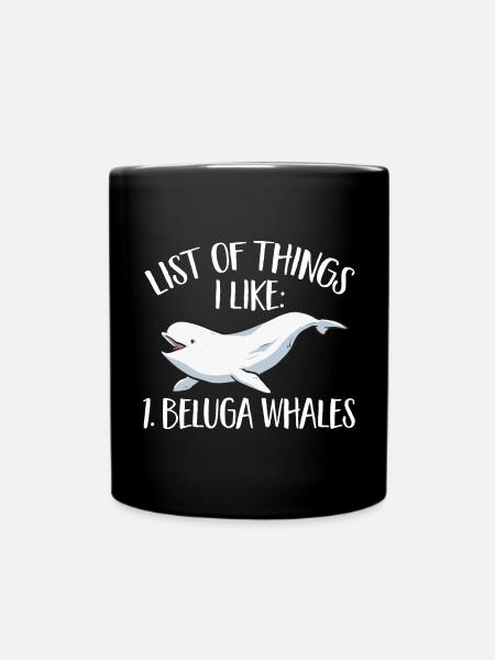 Weißwal Beluga Wal - Tasse einfarbig - Schwarz