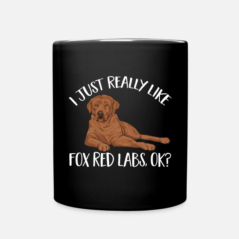 Foxred Labrador Fuchsroter Labrador Retriever - Tasse einfarbig - Schwarz