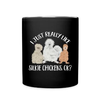 Seidenhuhn Poulet soyeux - Mug uni - noir - Devant