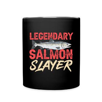 Pêche au saumon Pêcheur de saumon - Mug uni - noir - Devant